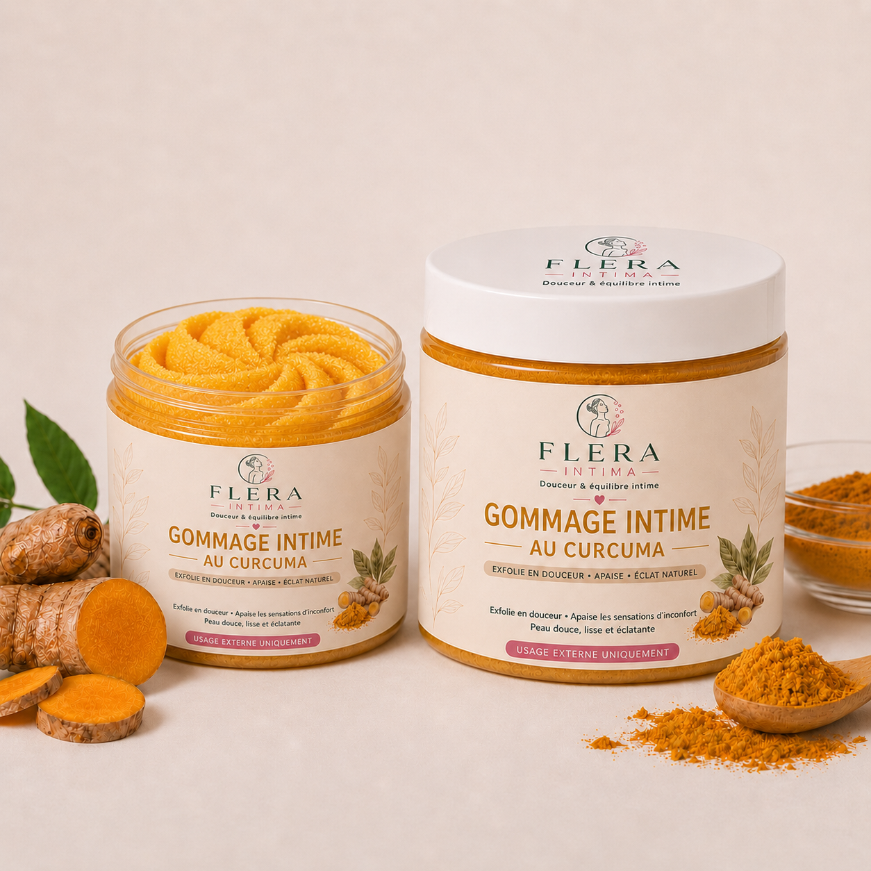 Gommage intime au curcuma