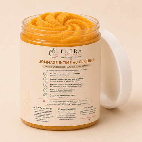 Gommage intime au curcuma