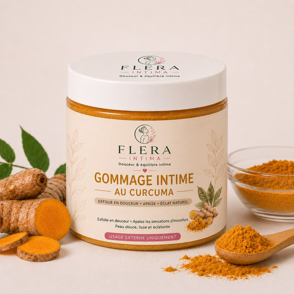 Gommage intime au curcuma